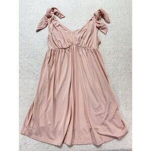 Susana Monaco Blush Pink Tie Shoulder Empire Waist Babydoll Dress Size Small
